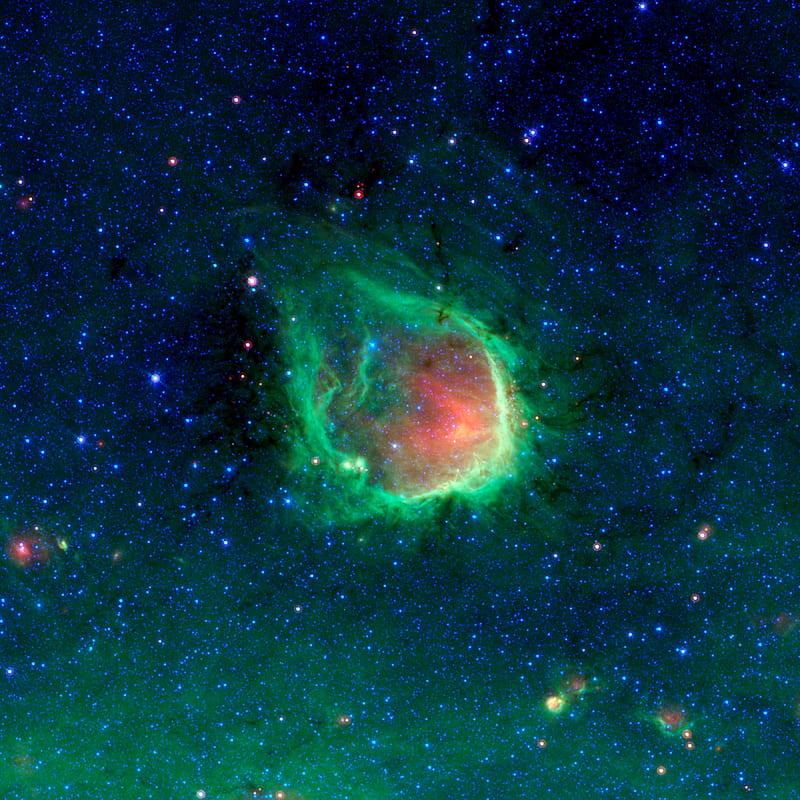 Emerald Nebula, stars, scorpius, rcw 120, space, spitzer st, dust, clouds, HD wallpaper