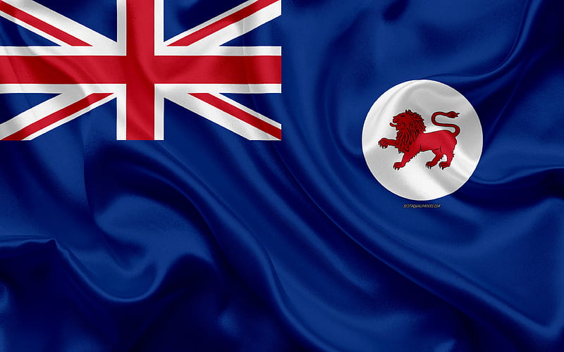 Flag of Tasmania silk flag, national flag, Australian State, national symbol, Tasmania, flag, Australia, HD wallpaper