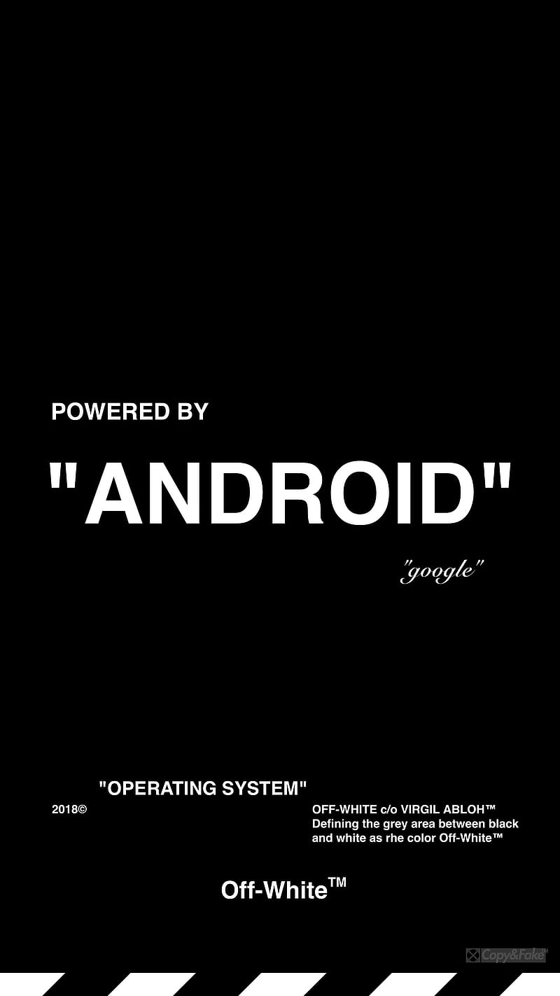 Off-White Android, full, google, darktheme, screen, lock, HD phone wallpaper