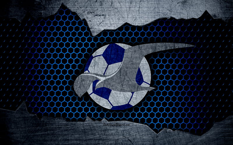 Haugesund logo, Eliteserien, soccer, football club, Norway, grunge, metal texture, Haugesund FC, HD wallpaper
