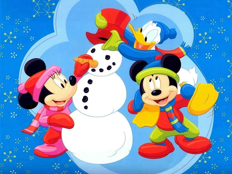 Disney Christmas, Mickey, And, Christmas, Friends, HD wallpaper