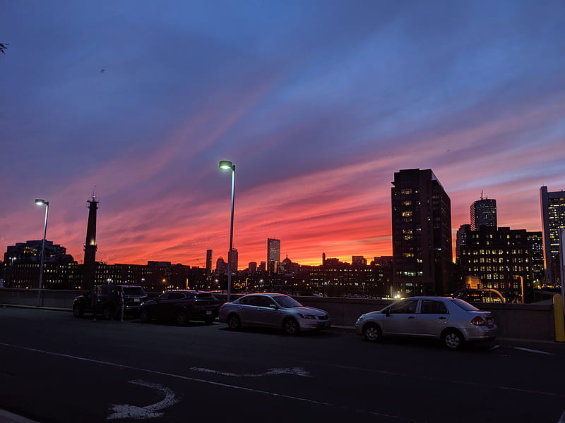 sunset sky city