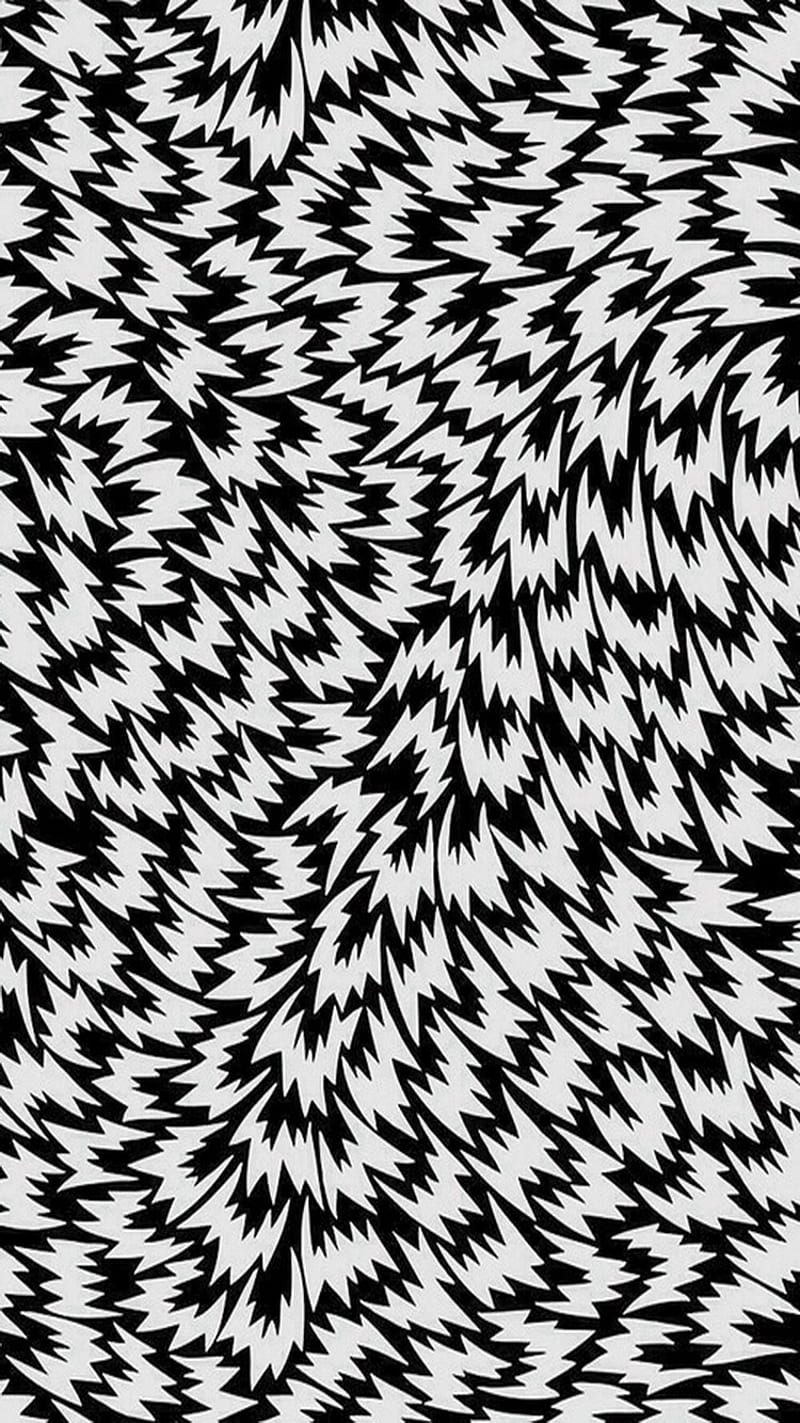 Black N White, abstract, black, pattern, white, HD phone wallpaper