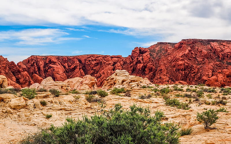 Valley of Fire State Park in Overton, Nevada, colors, mountain, clouds, landscape, usa, HD wallpaper