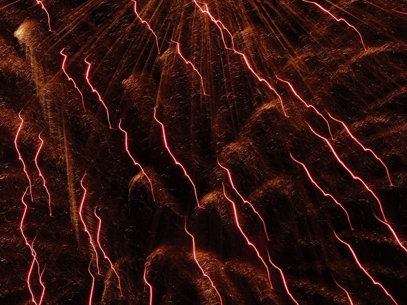 Abstract Fireworks--Pink Lightning, Fireworks, Sky, Abstract, Streamers, graphy, July, HD wallpaper