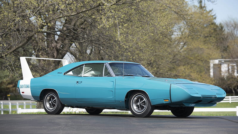 1969-Dodge-Daytona, Classic, Blue, Muscle, Mopar, HD wallpaper