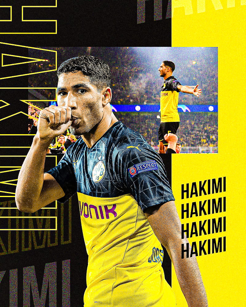 Achraf hakimi, bayern, brossia, dortmund, madrid, real madrid, HD phone wallpaper