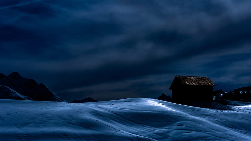 Surselva Switzerland Dark Blue Evening , evening, switzerland, nature, HD wallpaper