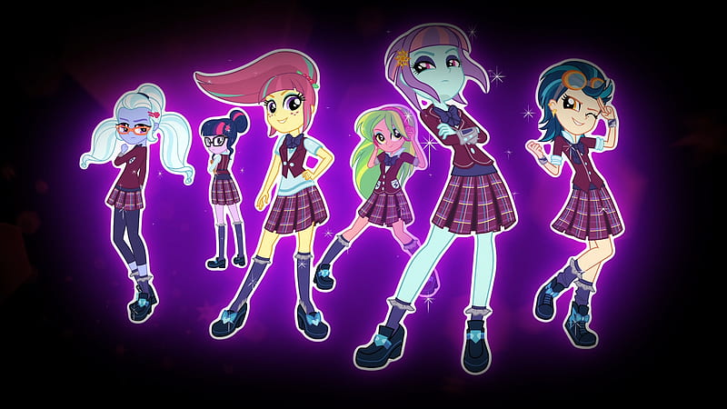 My Little Pony, My Little Pony: Equestria Girls - Friendship Games, Sunny Flare , Sour Sweet (My Little Pony) , Lemon Zest (My Little Pony) , Sugarcoat (My Little Pony) , Indigo Zap , Sci-Twi (My Little Pony), HD wallpaper