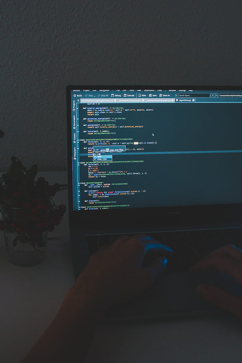 Laptop, screen, code, programming, dark, hacker, HD phone wallpaper