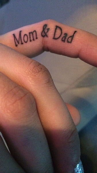 Momdad Hand Band Tattoo | Band tattoo, Tattoos, Mom tattoos