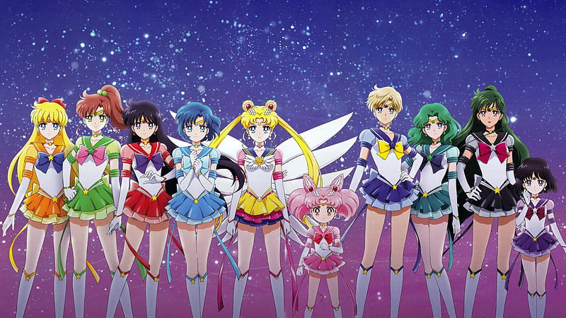 Sailor Mars Sailor Mercury Sailor Neptun Sailor Pluto Sailor Uranus Sailor Venus Sailor Moon, HD wallpaper