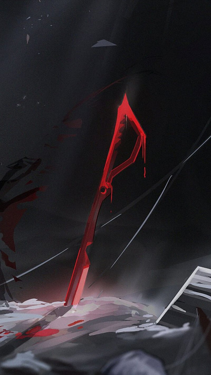 Kill la Kill, anime, kill, sword, red, blade, HD phone wallpaper