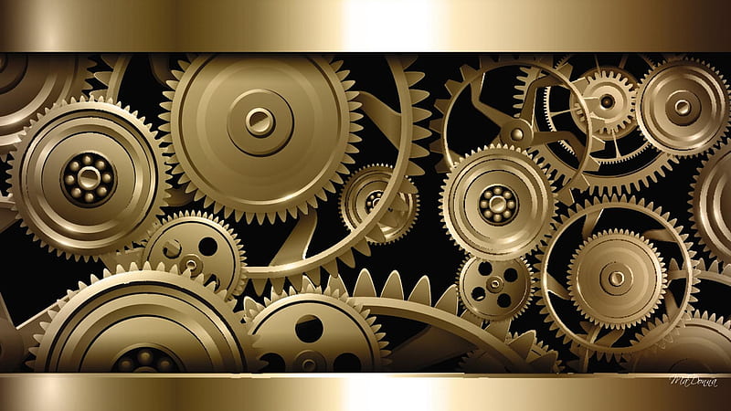 steampunk gears and cogs wallpaper