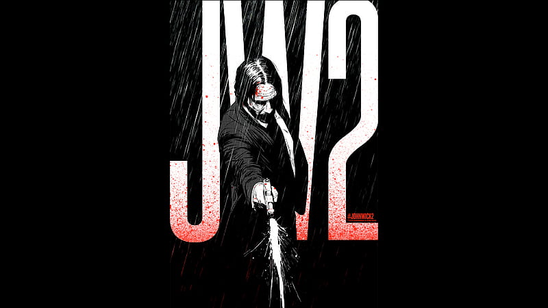 John Wick 2 Illustrated, john-wick, artwork, movies, HD wallpaper
