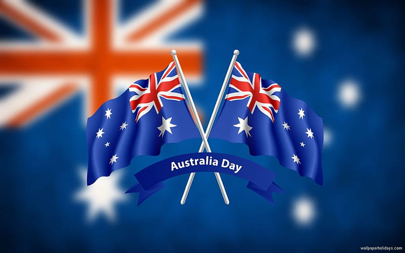 Australia Day, Australua flag, texture, HD wallpaper