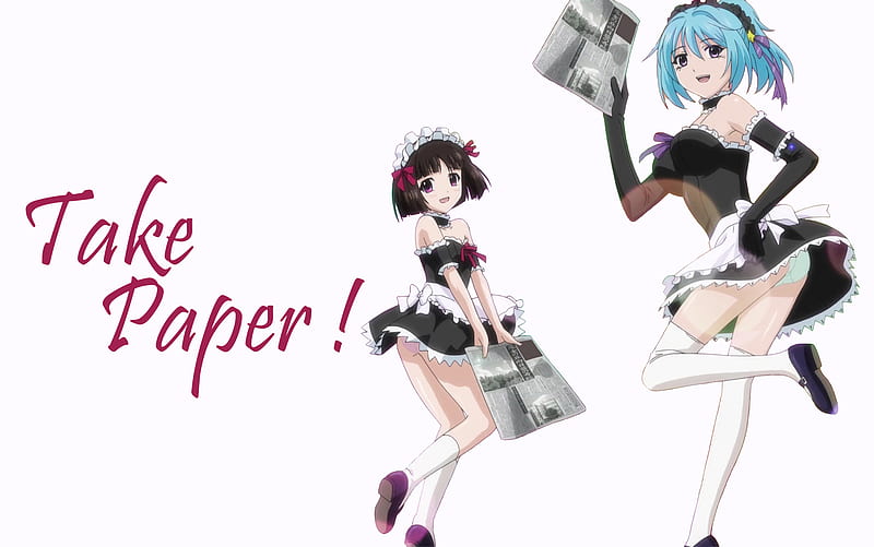Paper come take it!, girl, anime, people, work, sexy, women, HD wallpaper