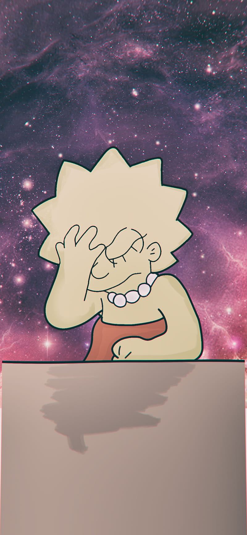 Lisa Simpson, Vaporwave, Crying, Random, Wallpaper, - Bart Simpson