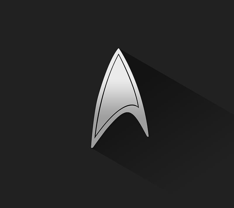 Star Trek Insignia, dark, flat, gray, logo, star trek, starfleet, HD wallpaper