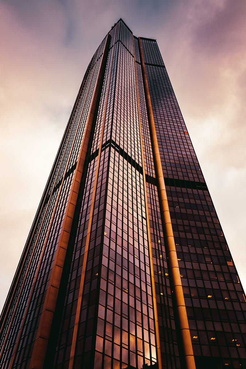 tower, skyscraper, building, architecture, glass, modern, HD phone wallpaper