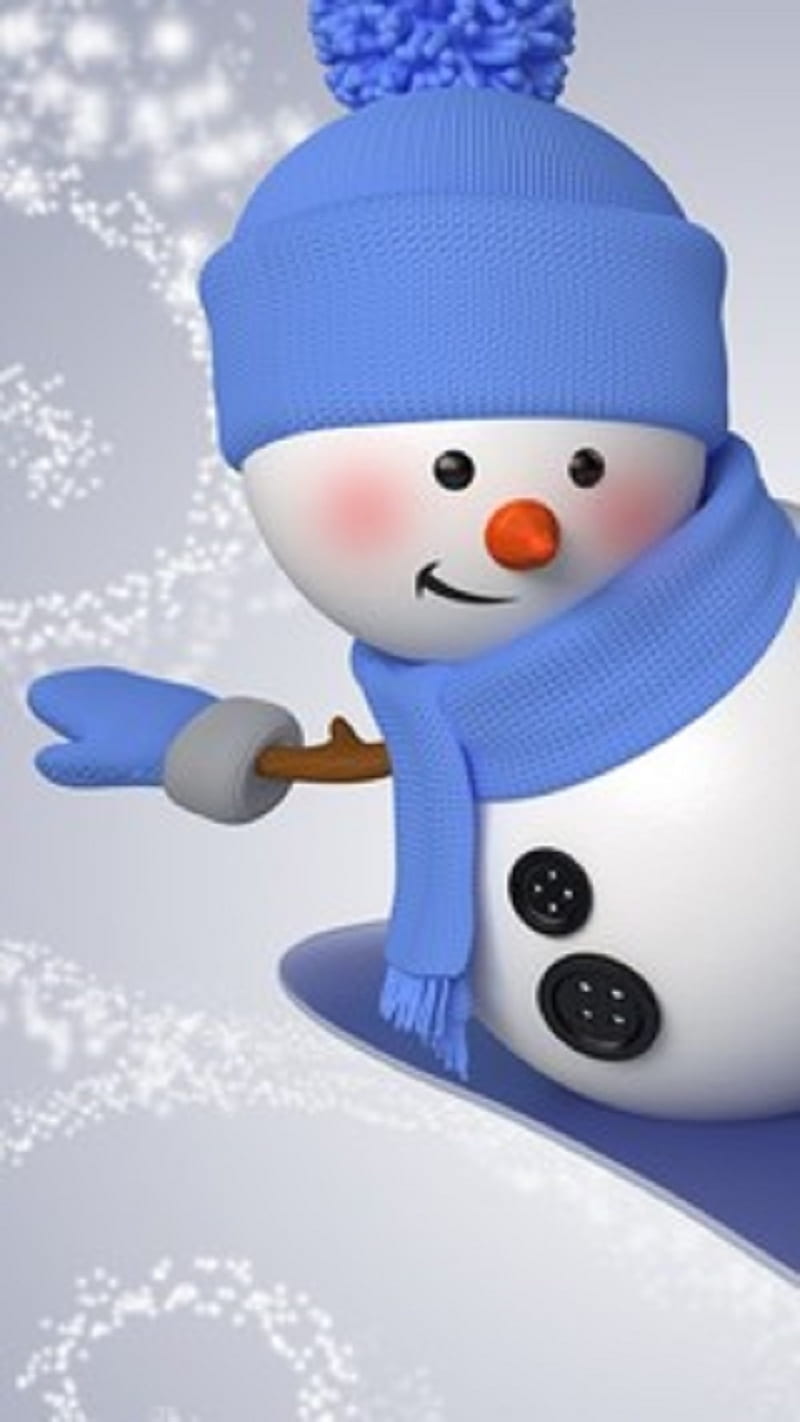 Snowman, winter, HD phone wallpaper | Peakpx