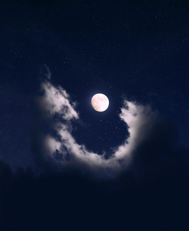 Luna, estrellas, cielo estrellado, noche, Fondo de pantalla de teléfono HD  | Peakpx