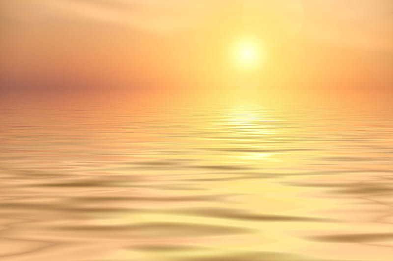 Abendstimmung Calm Sea Sunset , abendstimmung, sunset, sea, HD wallpaper