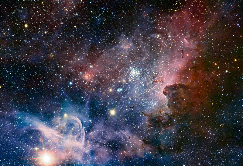 Carina Nebula, stars, nebula, space, milky way, carina, eso, HD wallpaper