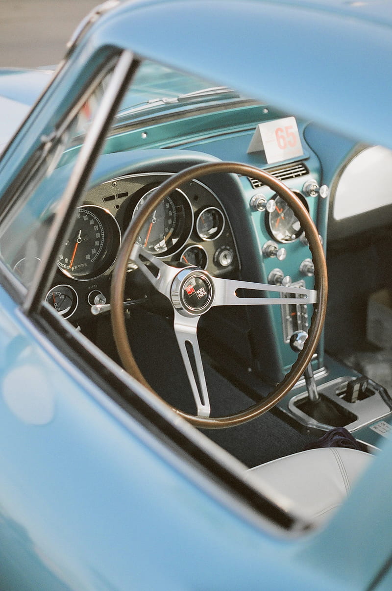 steering wheel, car, retro, vintage, HD phone wallpaper