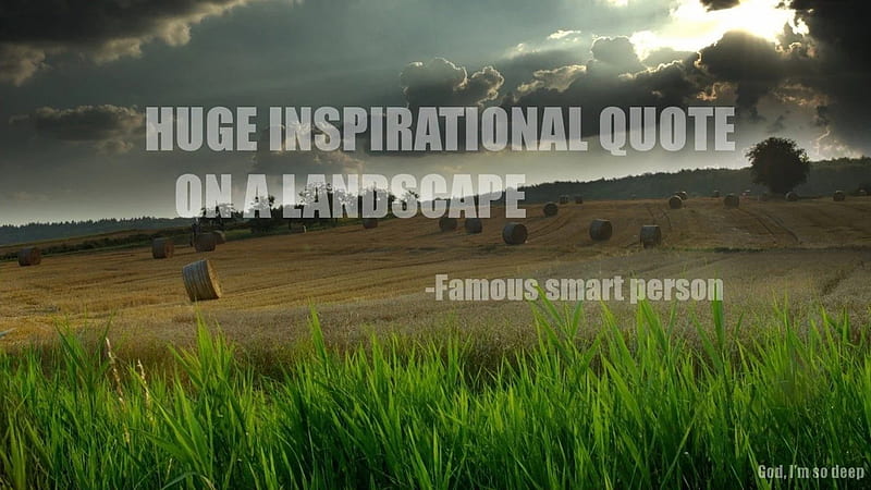 Huge Inspirational Quote On A Landscape Motivational, HD wallpaper