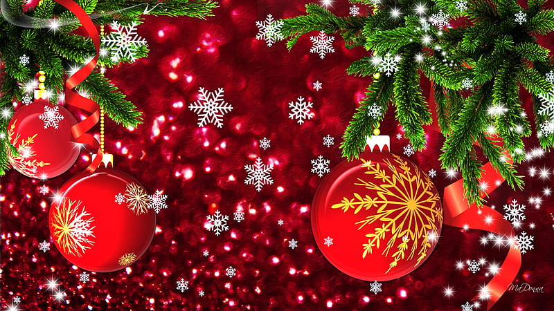 Red for the Holiday, red, feliz navidad, christmas, shine, firefox ...