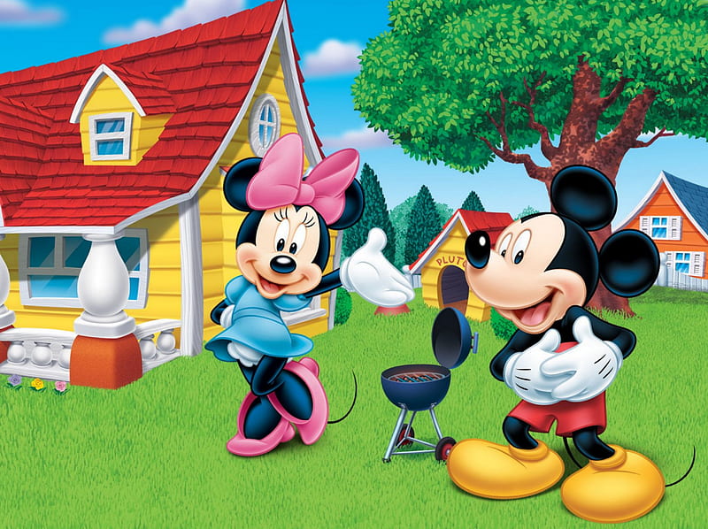 640x480px, disney, friends, mickey mouse, minnie mouse, HD wallpaper