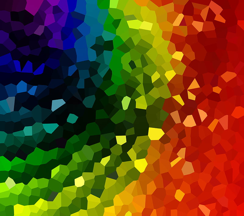 Rainbow Crystals, abstract, colors, shapes, spectrum, HD wallpaper