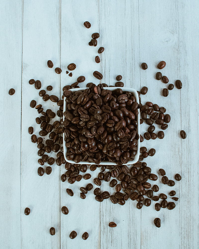 coffee beans, coffee, bowl, HD phone wallpaper
