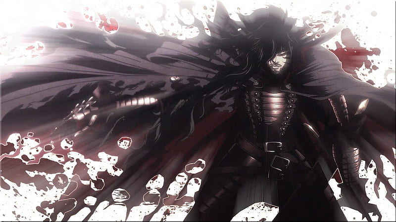 Allucard, Hellsing, Awsome, Bloody, Vampire, Blood, Cool, gameriuxlt, Alucard, HD wallpaper