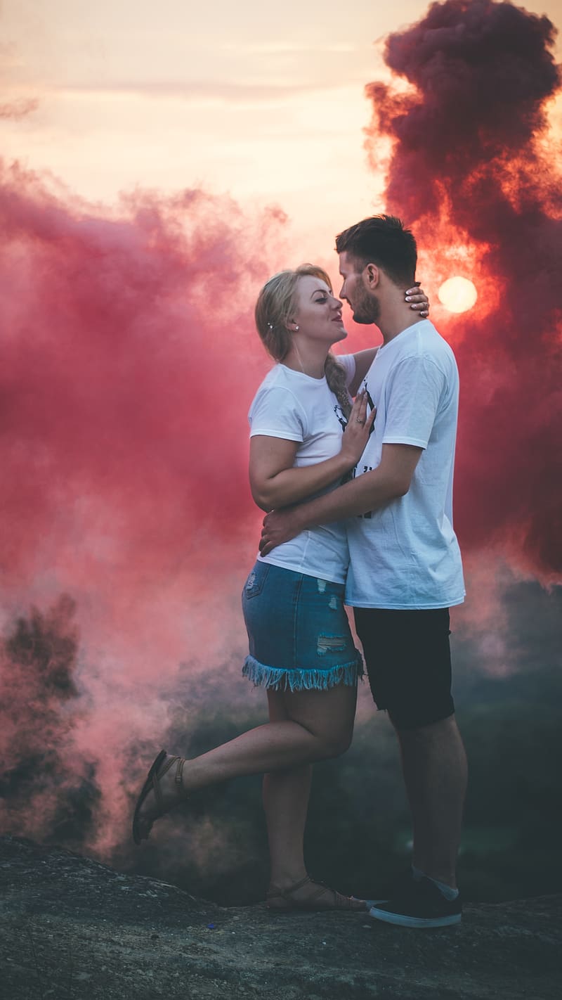 Lovers Ke, Smoke Background, couple, love, HD phone wallpaper | Peakpx