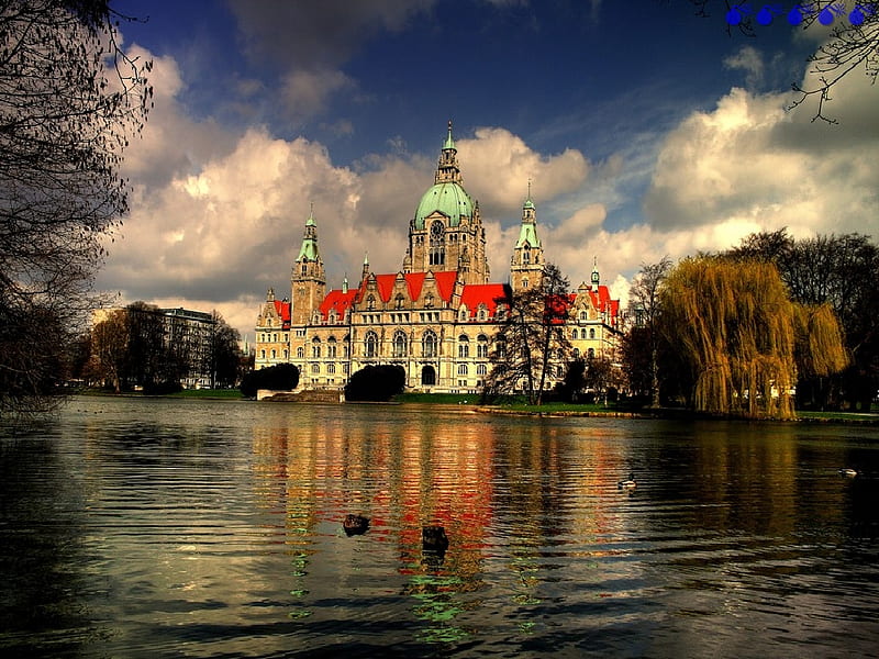 Hannover Rathaus, hannover, rathaus, germany, HD wallpaper