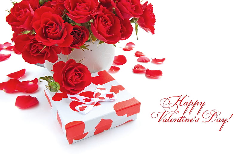 ❤️, Gift, Roses, Valentine day, Romance, HD wallpaper ❤️, Gift, Roses, Valentine day, Romance, HD wallpaper