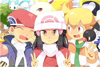 pikachu, dawn, ash ketchum, piplup, and jessie (pokemon and 2 more) drawn  by hainchu