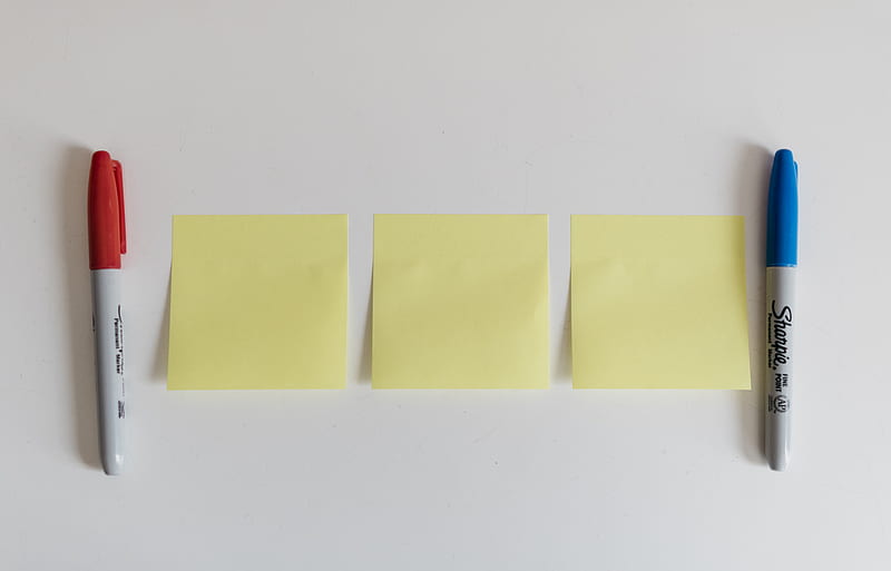 yellow sticky notes, HD wallpaper