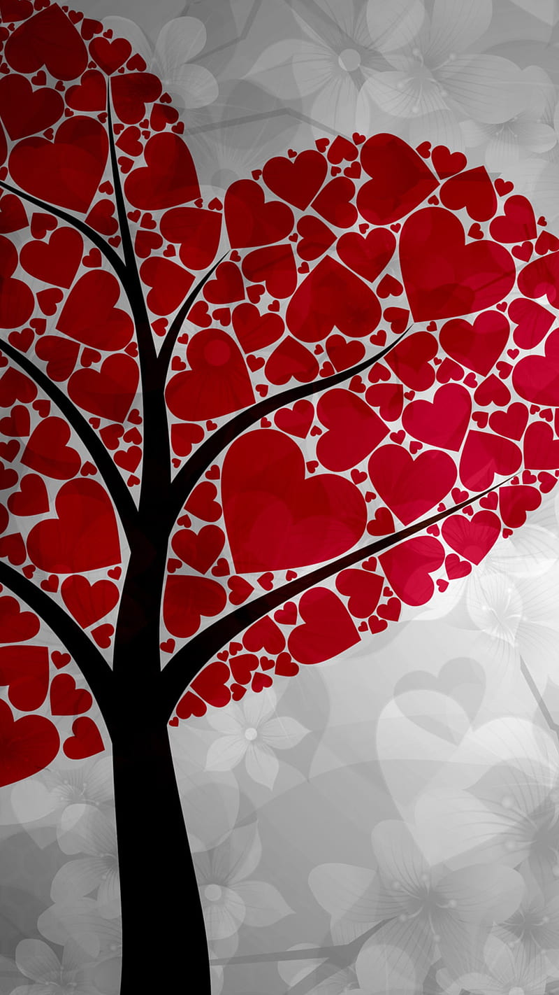 Artistic heart tree , artwork, background, HD phone wallpaper