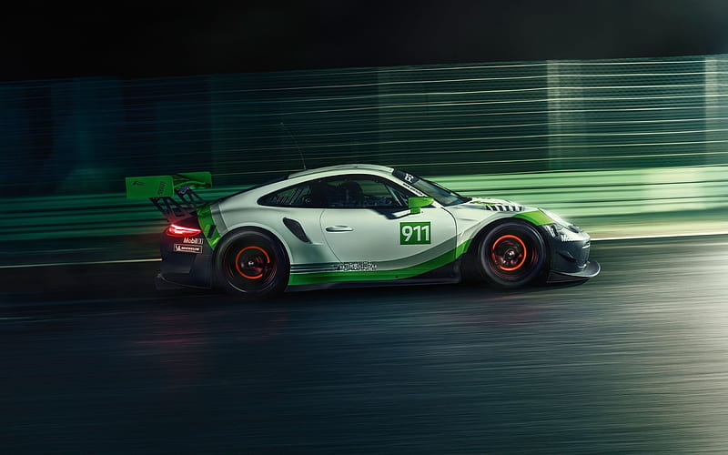Porsche 911 GTR3 R, side view, racing car, sports coupe, tuning, German cars, Porsche, HD wallpaper