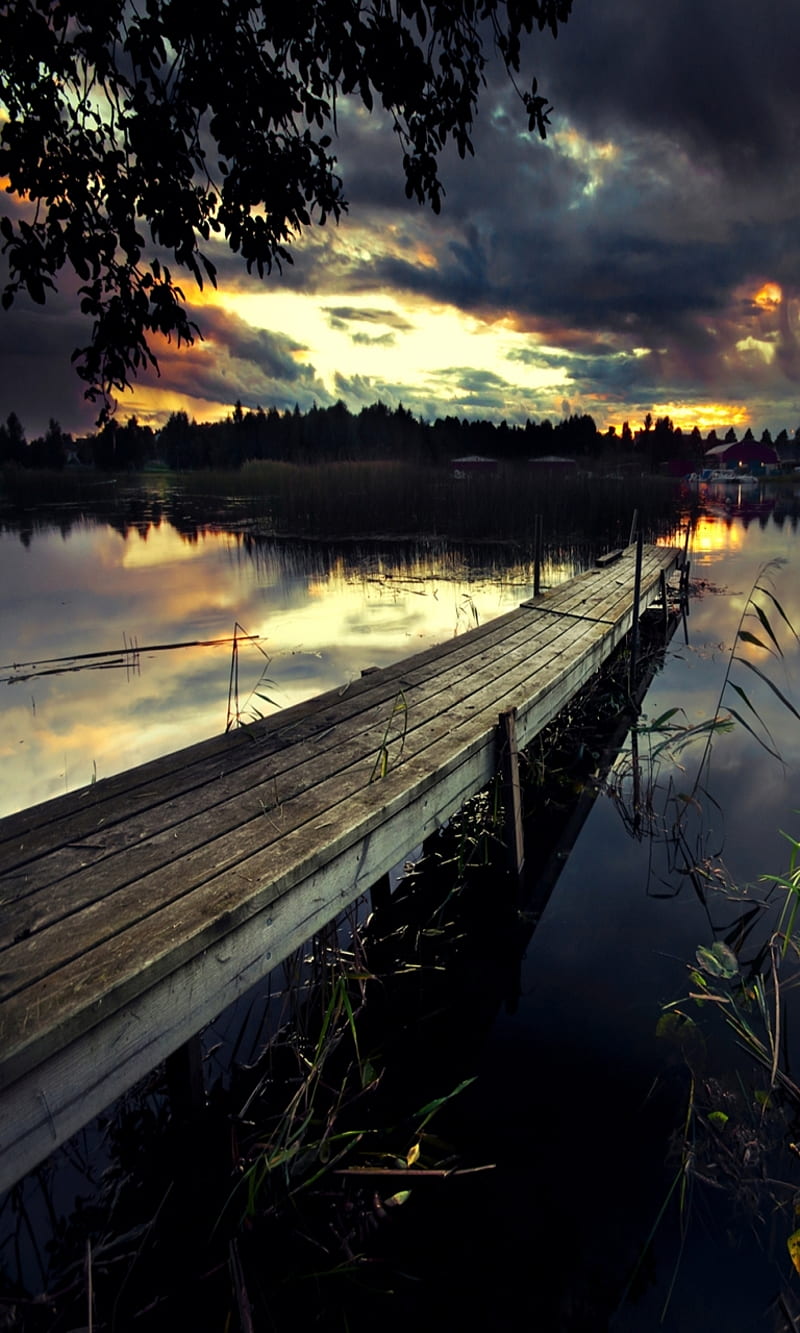 quiet lake, landscape, natural, nature, new, nice, river, HD phone wallpaper