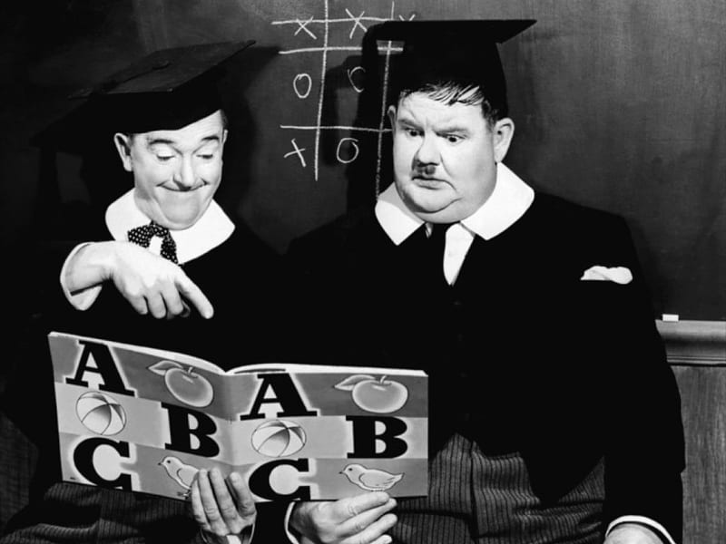 Stan Laurel and Oliver Hardy, oliver hardy, stan laurel, HD wallpaper