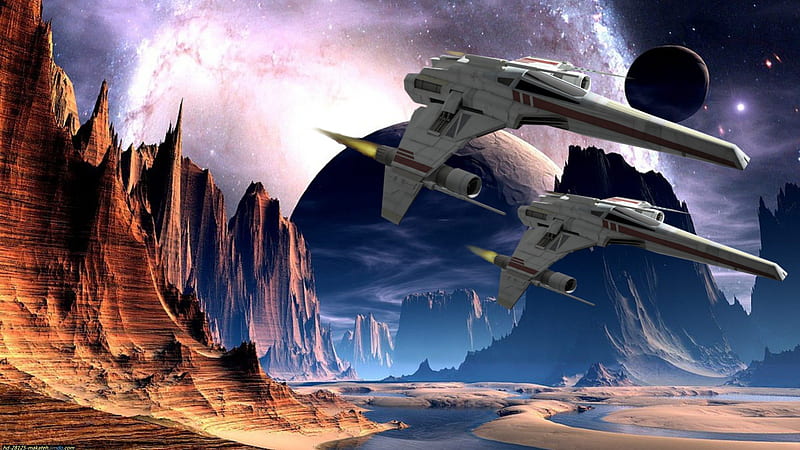 Star Wars, Space Ship, Mon, Planet, People, Sci-Fi, HD wallpaper