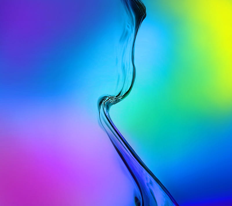 Galaxy S6 Water Mod, abstract, blue, galaxy s6, pink, purple, yellow, HD wallpaper
