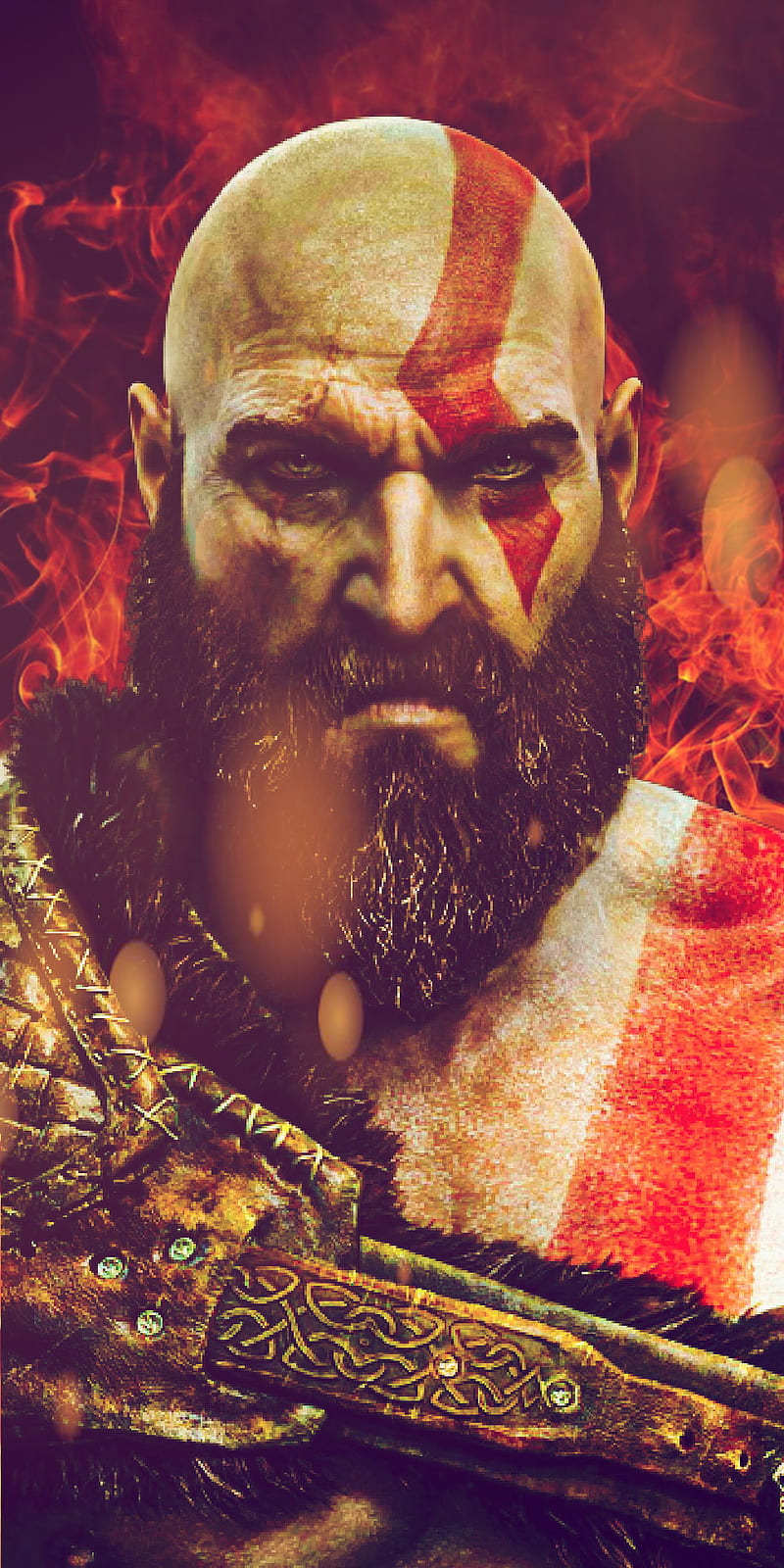 Kratos Wallpaper 4K, Fortnite, God of War, Skin