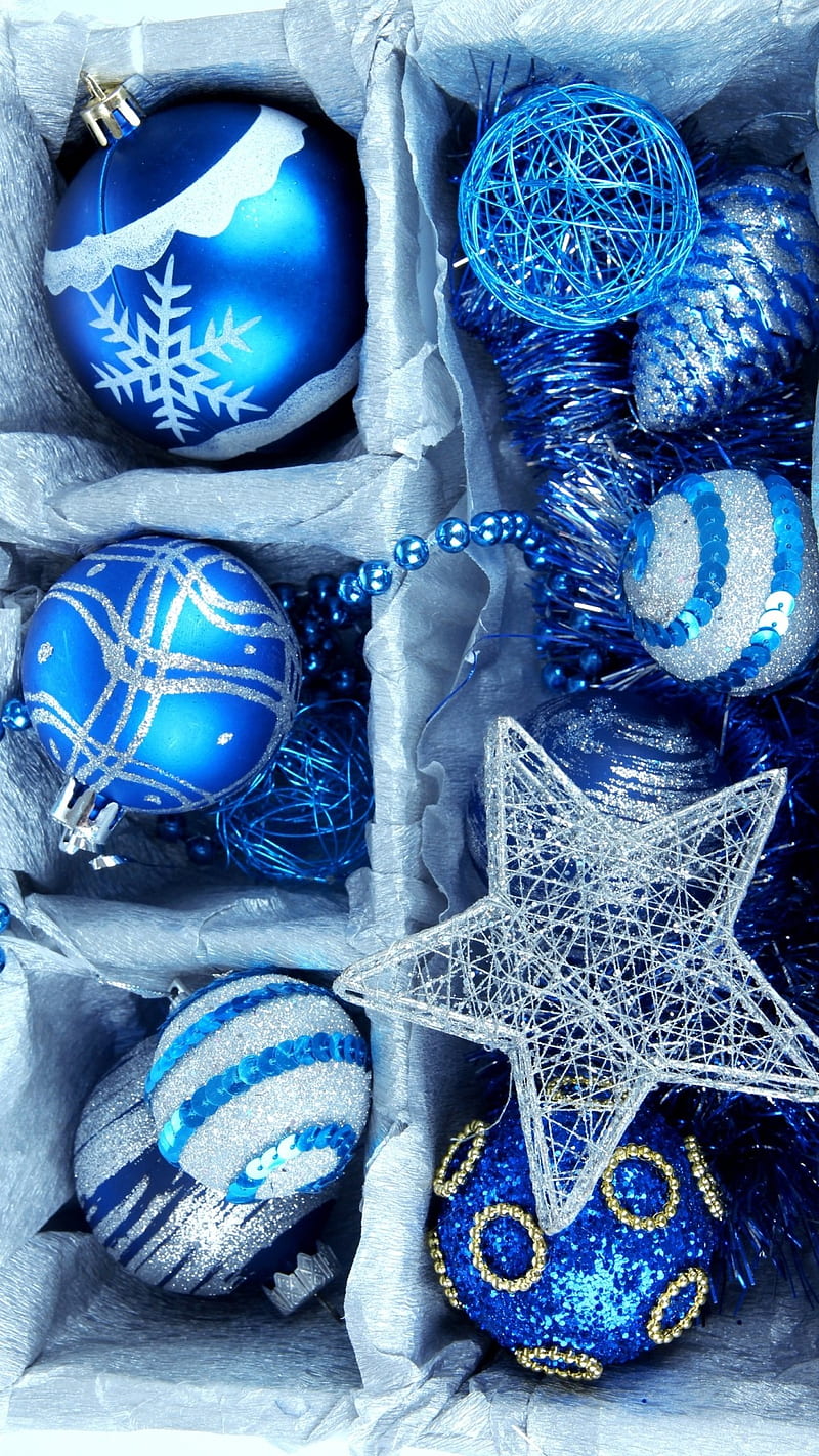 Baubles, blue, christmas, star, HD phone wallpaper | Peakpx