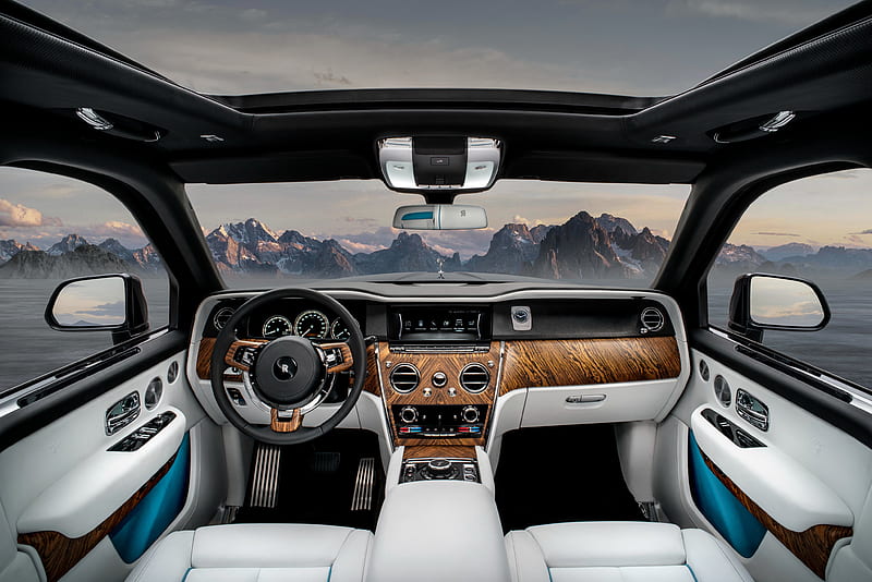 Rolls Royce Cullinan Interior, rolls-royce-cullinan, rolls-royce, 2019-cars, carros, interior, HD wallpaper
