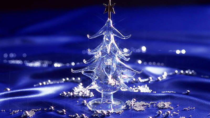 Fragile Christmas, glass, pretty, tree, christmas, sparkly, ornament, fragile, HD wallpaper